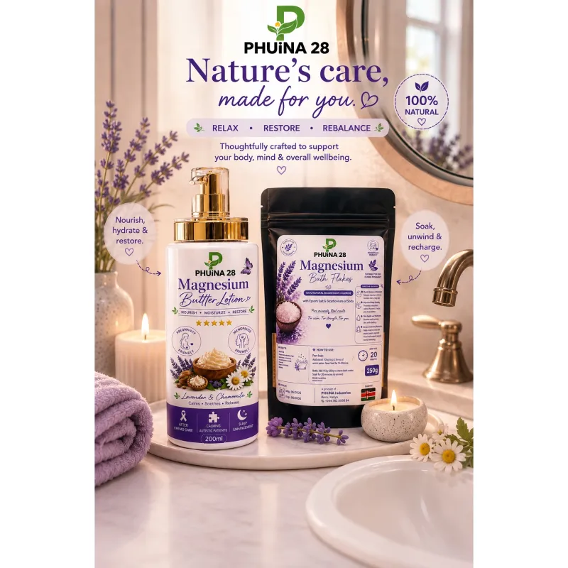 Mg Butter Lotion and Mg Bath Flakes