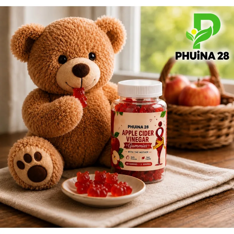 PHUiNA 28 Apple Cider Vinegar Gummies
