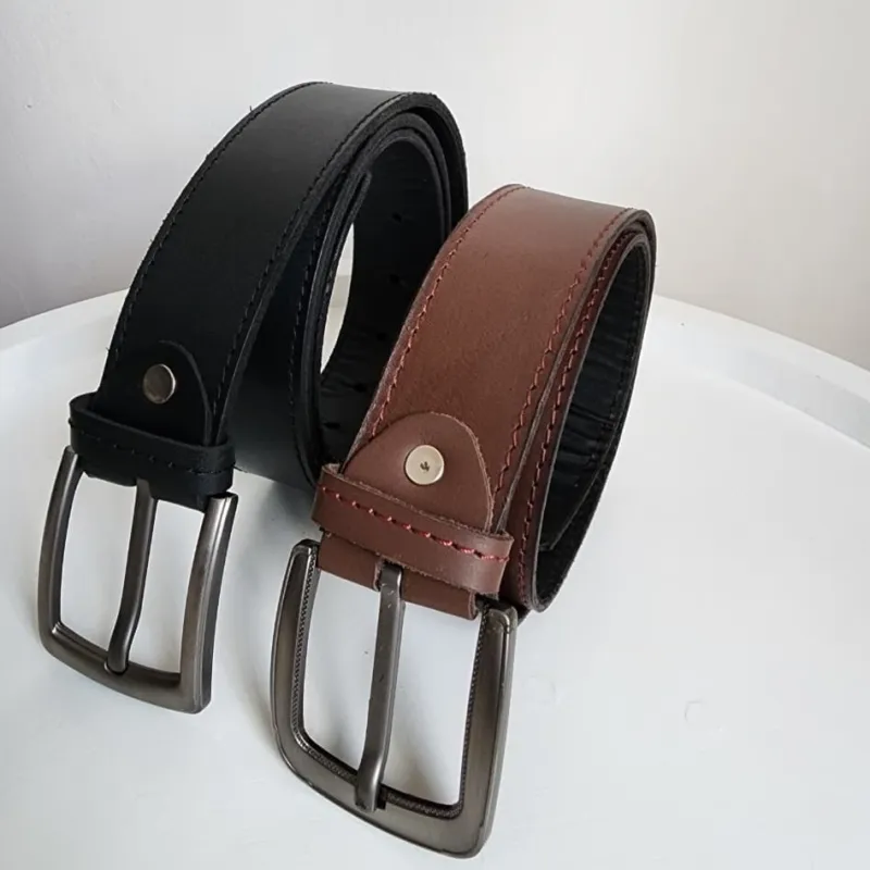 Men's Plain Leather Belt