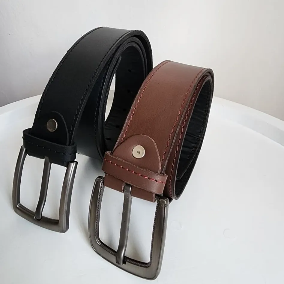 Men's Plain Leather Belt