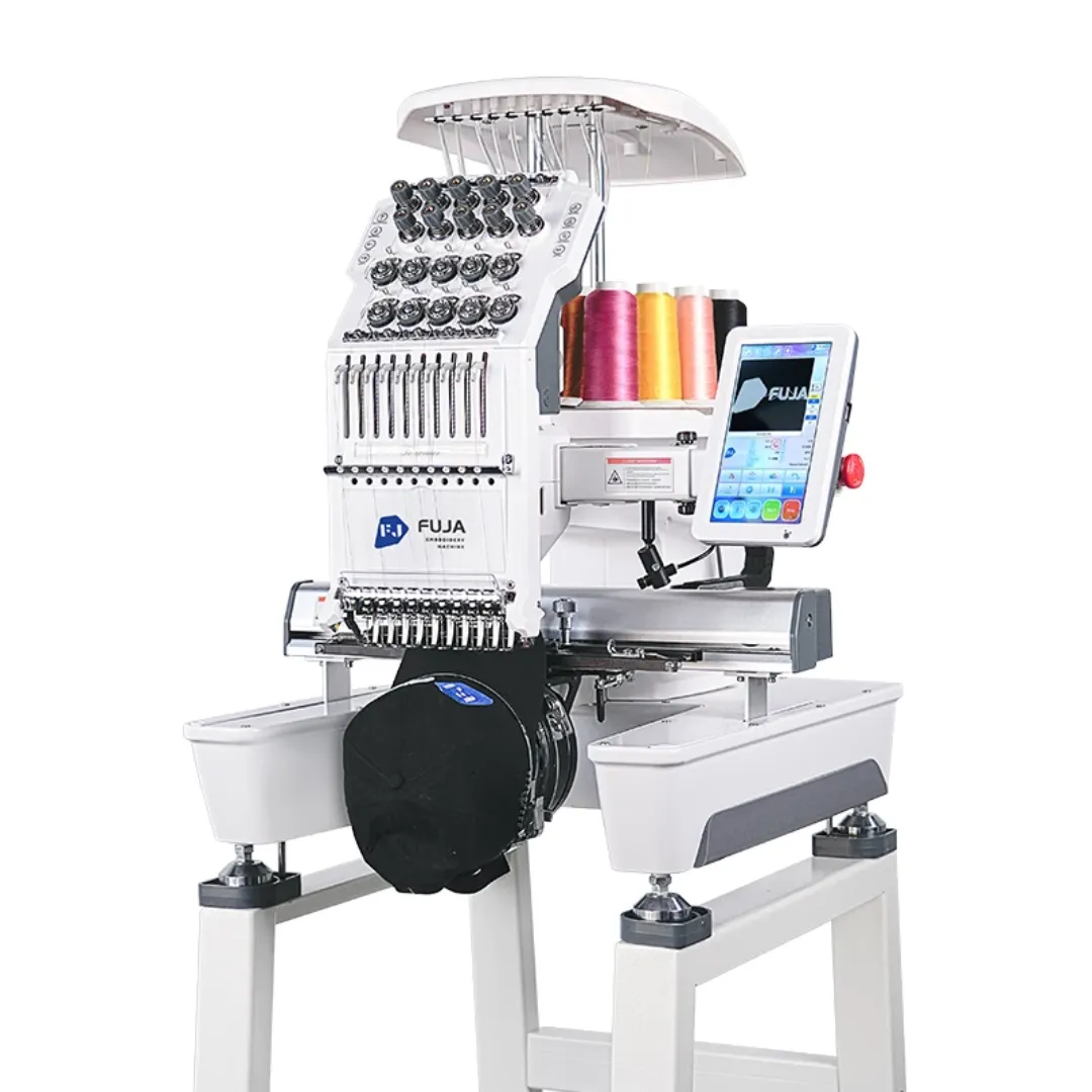 Fuja Single Head 10-Needle Computerized Embroidery Machine,specifically model FJ-1001.